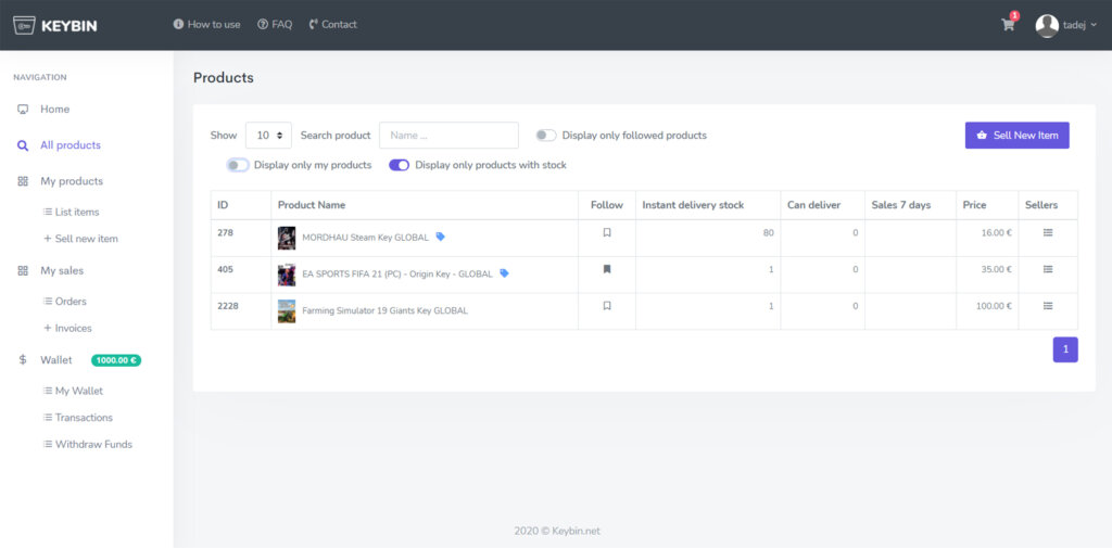 Keybin is Codes Wholesale B2B digital distribution platform